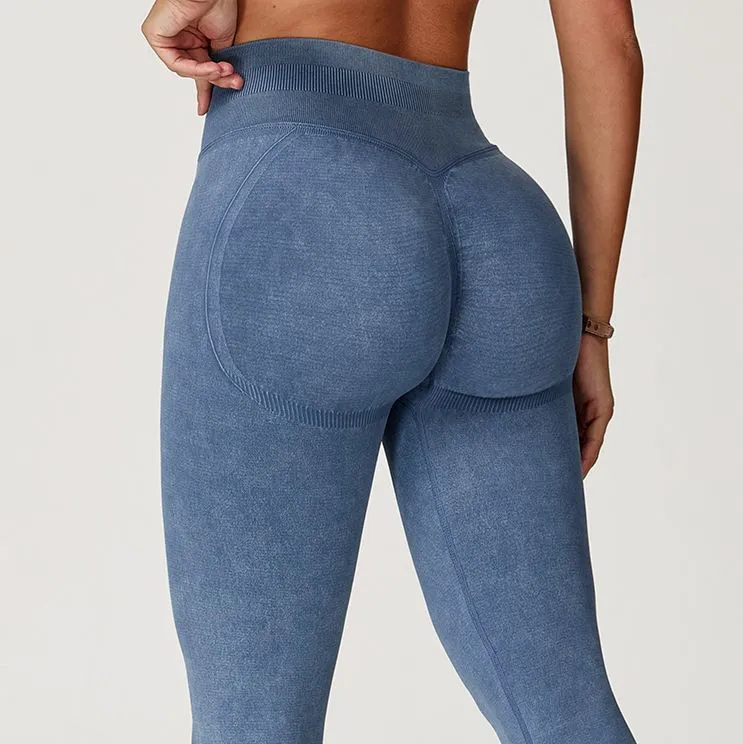 JY High Quality Seamless Scrunch Butt Yoga Pants Four-Way Stretch Breathable High-waisted Abdominal Fitness Workout Leggings