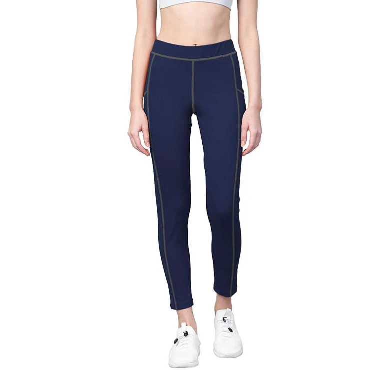 Cropped Length Yoga Leggings Women High Waist Tummy Control Stretchy Breathable Seamless Capri