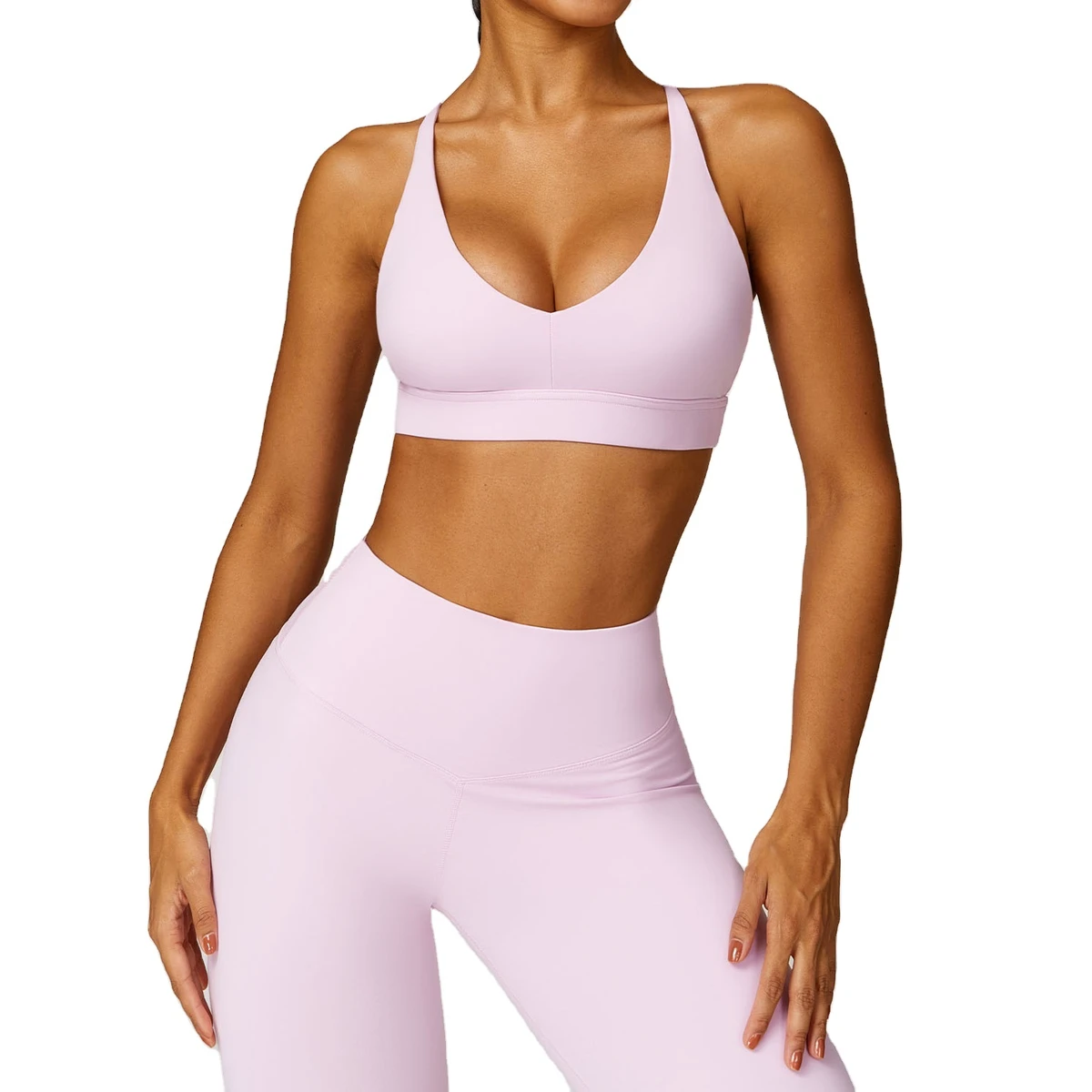 Custom High Quality Women's Sets Quick Dry Fitness Sports Bra Support Yoga Running Top