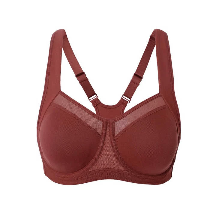 Women's High Support Yoga Sports Bra Adjustable Straps Removable Pads Breathable Spandex/Nylon Material OEM Service Seamless