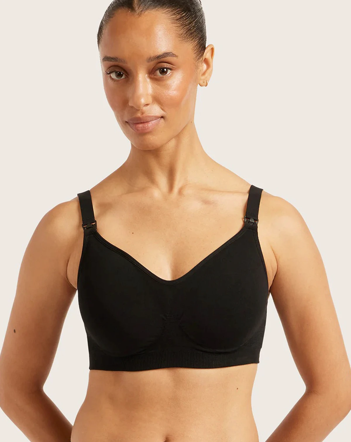 Lightweight Women's Deep V-Neck Medium Support Seamless Spandex/Cotton Sports Bra Adjustable Straps Breathable Yoga Wear