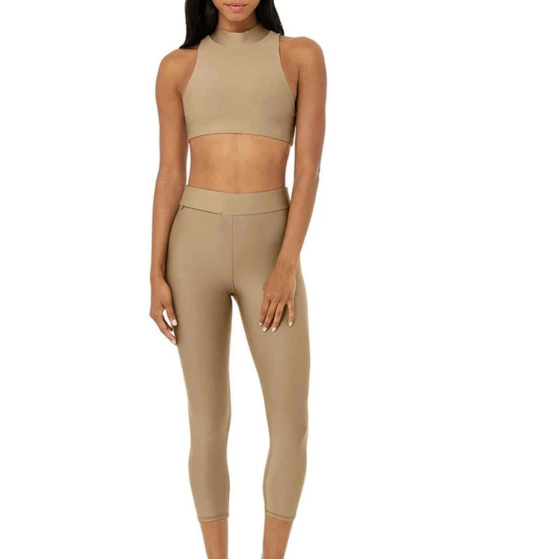 Women's Casual Plaid Long-Sleeved Sports Set High Waist Push Yoga Scrunch Leggings Plus Size Gym Fitness Run Clothes Cotton