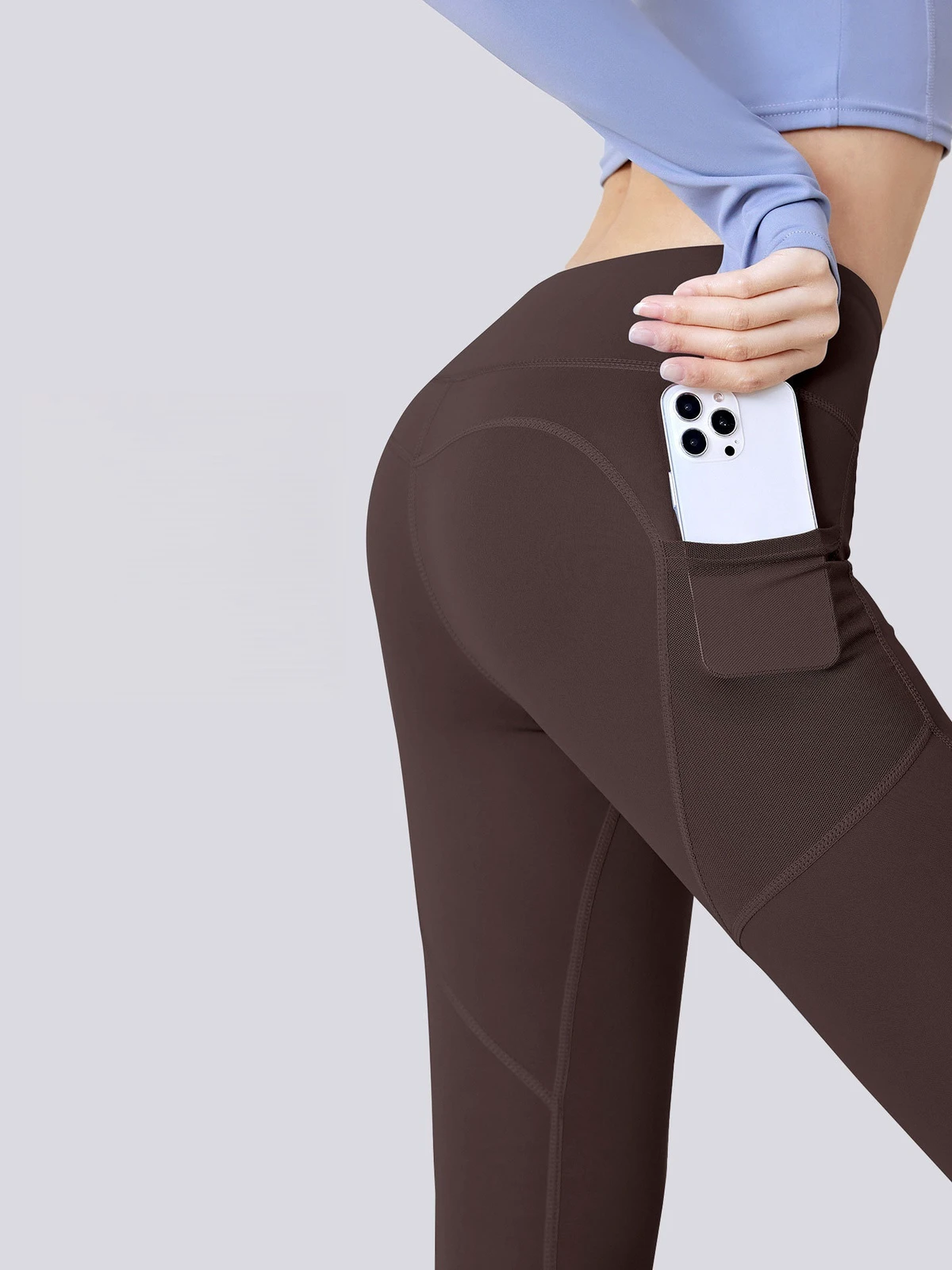 Women Seamless High Waist Bubble Hip Lift Activewear Gym Workout Fitness Yoga Pants Leggings With Pockets