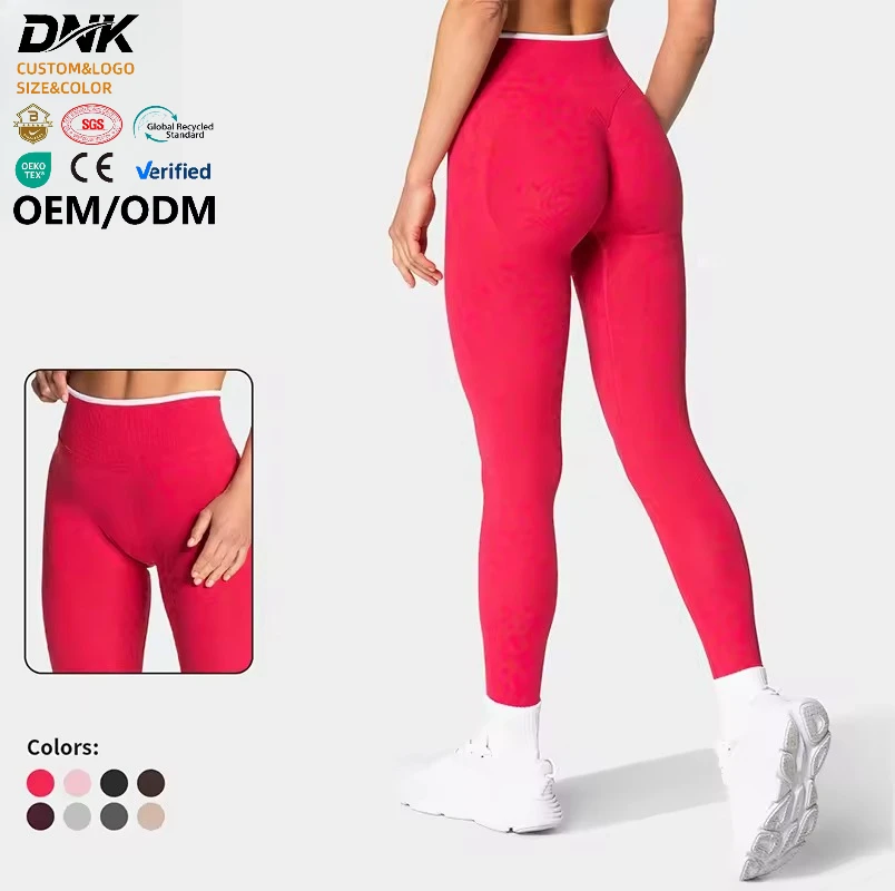 YR100 High Waist Seamless Leopard Print Athletic Pants Butt Lifting 4-Way Stretch Quick Dry Yoga Leggings for Women Gym Workout