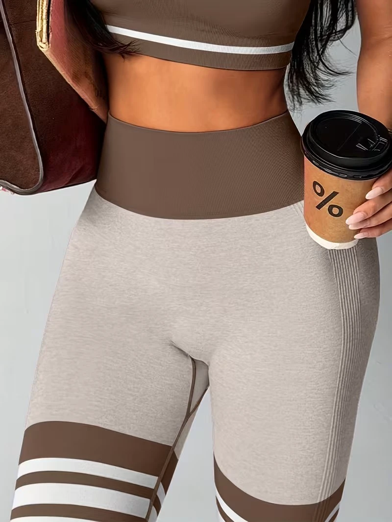 High-Waist Slim-Fit Seamless Cotton Spandex Leggings for Women | Lightweight Eco-Friendly Yoga Tights | Comfortable Solid Color