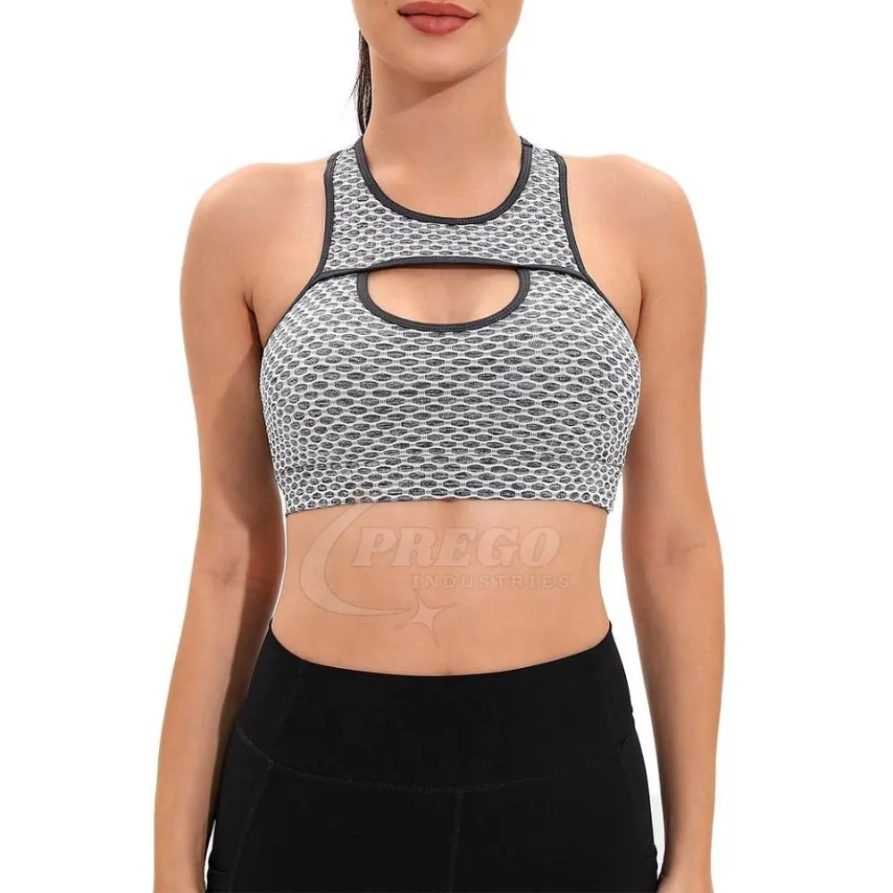 Women Sports Bra Latest Style Custom Fabric High Support Breathable Lightweight Plus Size Seamless Washed Quick Dry Yoga Fitness