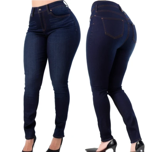 Customized Mid-Rise Elastic Slim Fit Women's Jeans Casual Pencil Pants Raised Hips High Sustainable Denim Tight Cargo Pants