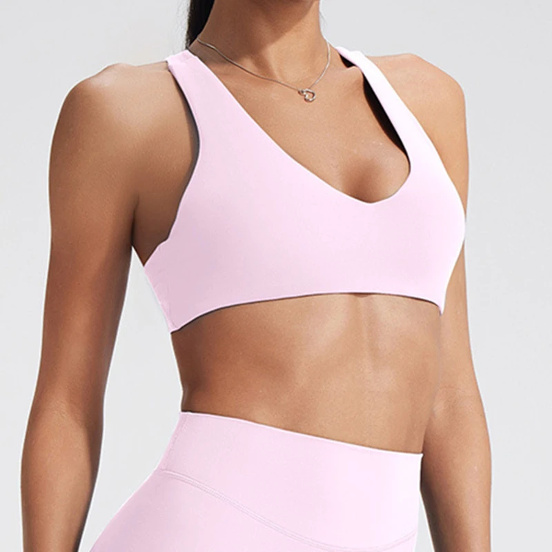 Women's High Sports Bra for Running Fitness Yoga Top Breathable Workout Bra for Training
