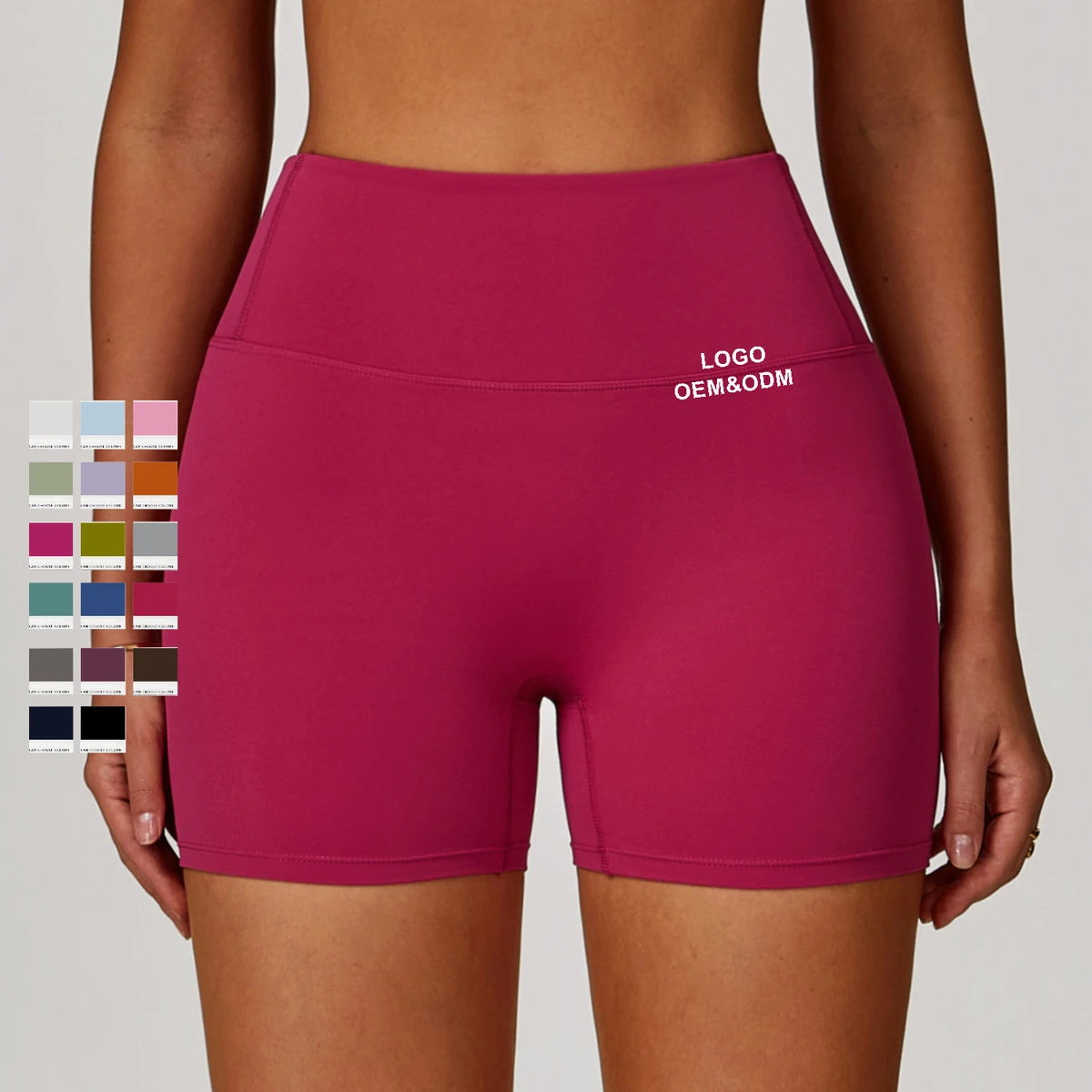 High-Waisted Women's Yoga Shorts XL Tummy Control Workout Running Fitness Gym Tights Breathable Solid Custom