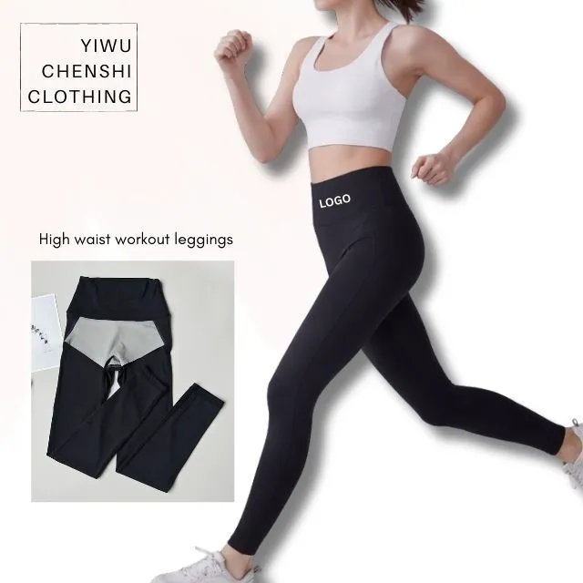 Custom Seamless High-Waisted Cropped Yoga Pants for Women, No-Underwear Design for Running, Pilates & Fitness Sports Pants