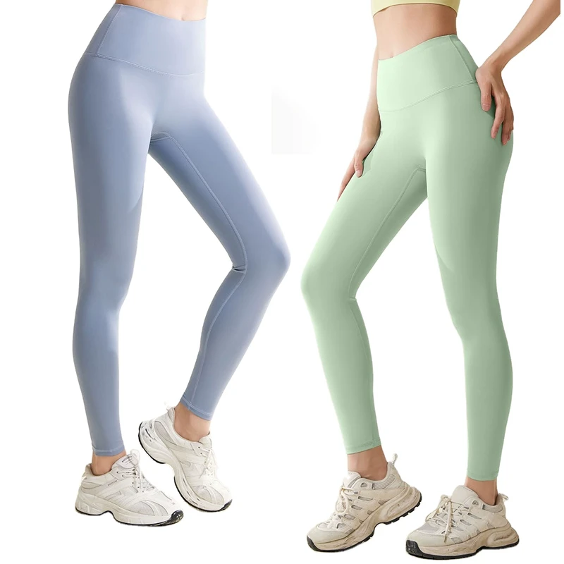Women's Breathable Polyester Spandex High Waist Yoga Pants Sexy Solid Pattern XXL Size Long Leggings With Butt Lift up Feature