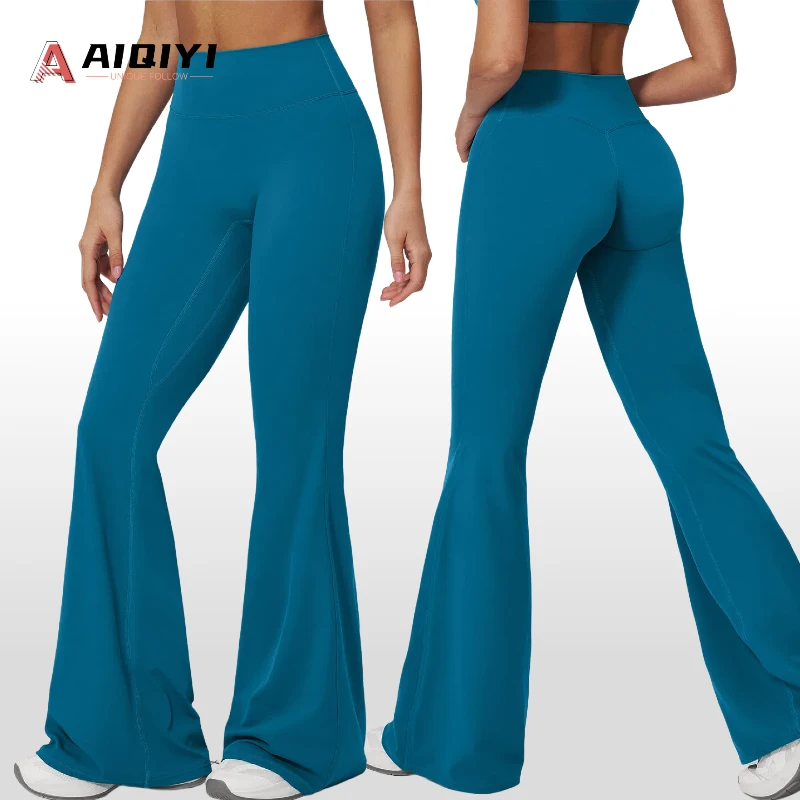 2551 Women's High Waist Tummy Control Shapewear Sports Pants Solid Spandex/Nylon Full Length Flared Leggings for Running