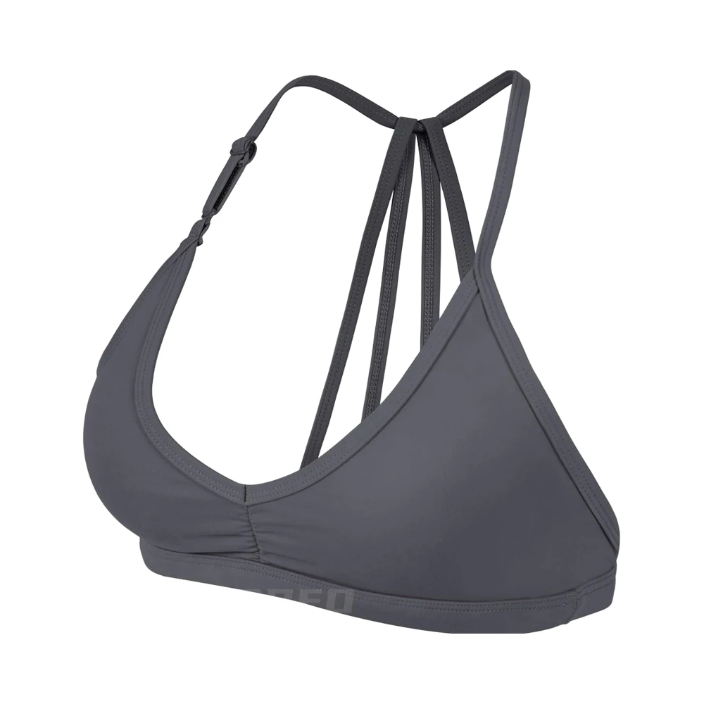 YEOREO Breathable High Support Workout Sports Bras for Women Padded Strappy Open Back Light for Cross Yoga Crop Top