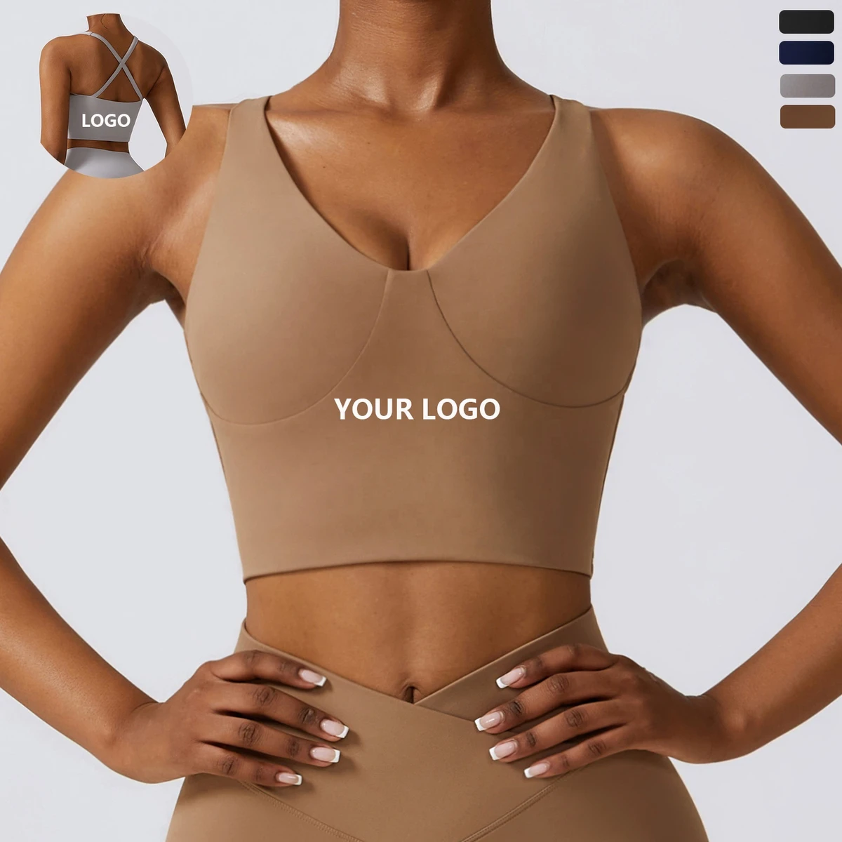 Women's Plus Size High Support Cross Back Yoga Sports Bra Breathable Sweat-Wicking Four-Way Stretch Seamless Lightweight Quick