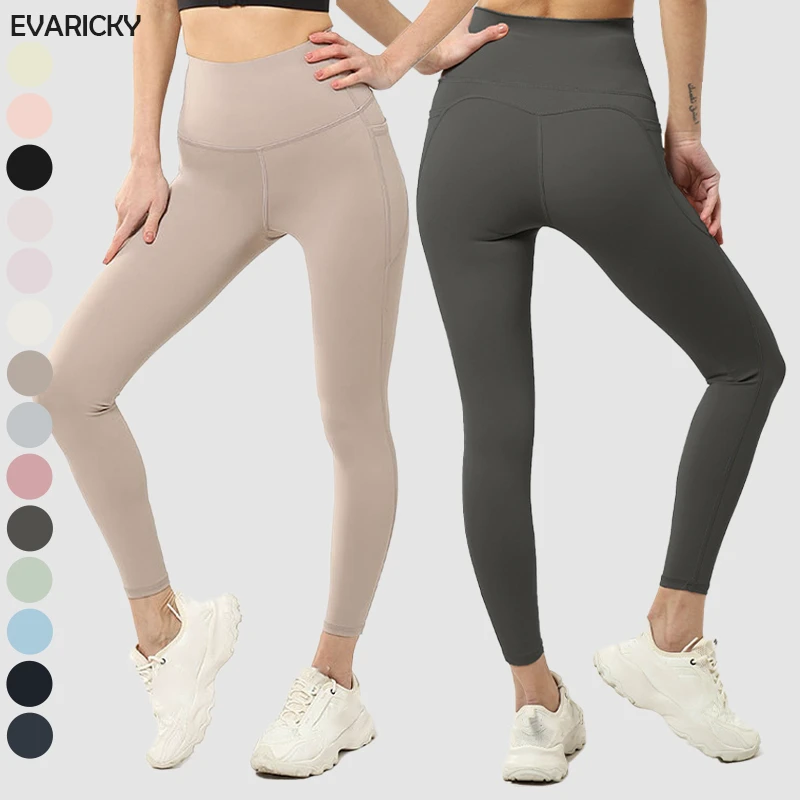 Women High Waist Print Yoga Pants Leggings Breathable Tummy Control Pockets Fitness Gym Wear Sport Leggings Wholesale