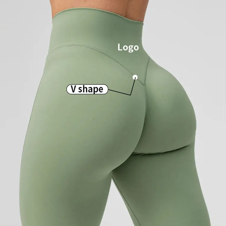 2024 Top Selling Gym Yoga Leggings for Women V Shapet Tight Legging High Waist Butt Lift Workout Running Yoga Pants Leggings
