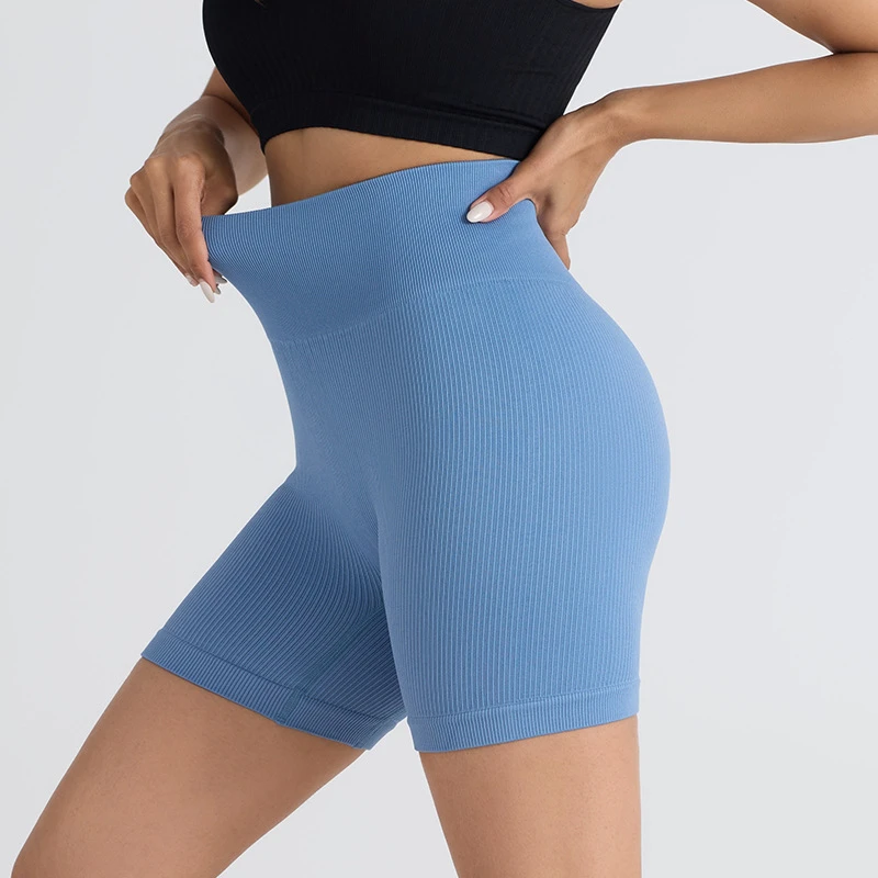 Seamless Solid Yoga Pants High-Waisted Quick-Dry Breathable Spandex/Cotton Fitness Workout Sportswear Gym Running