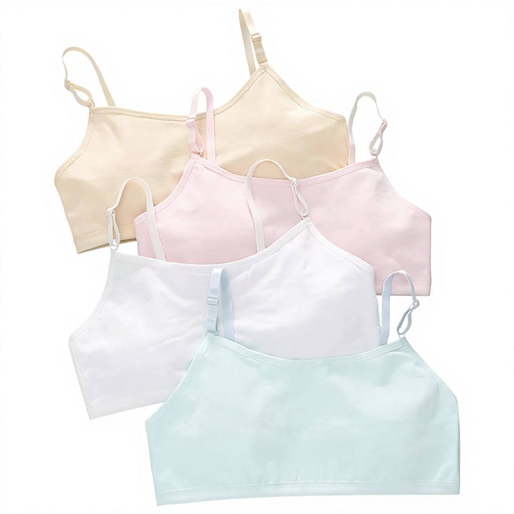 Y9280 Breathable Cotton Wire Free Adjusted Straps Cup Sports Bra for Teenage Girls 14-16-18 Years Development Period Students