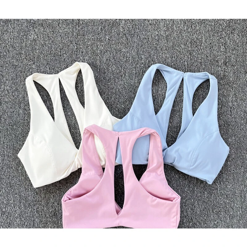 WX0314 Women's Lightweight Breathable Yoga Bra Quick Dry Compression Sports Bra with Soft Twist Design