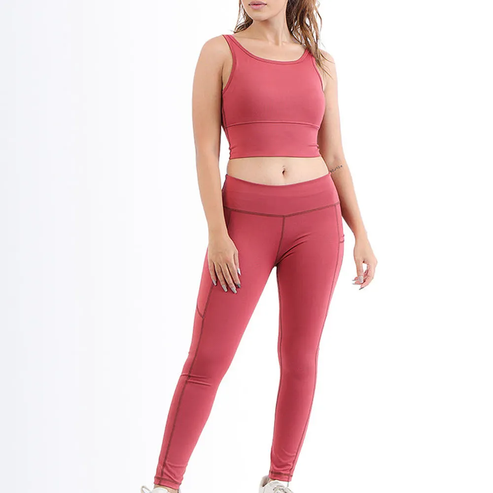 Wholesale High Quality Breathable Seamless Yoga Set Women Front Customizable OEM 2 Piece Gym Fitness Spandex/Polyester Quick Dry
