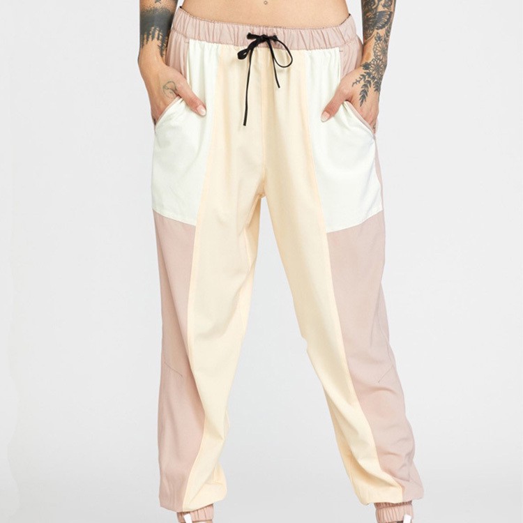 Custom Women's Casual Sport Pants Breathable Quick-Dry Spandex/Polyester Mid Rise Elastic Waist Drawstring Jogger