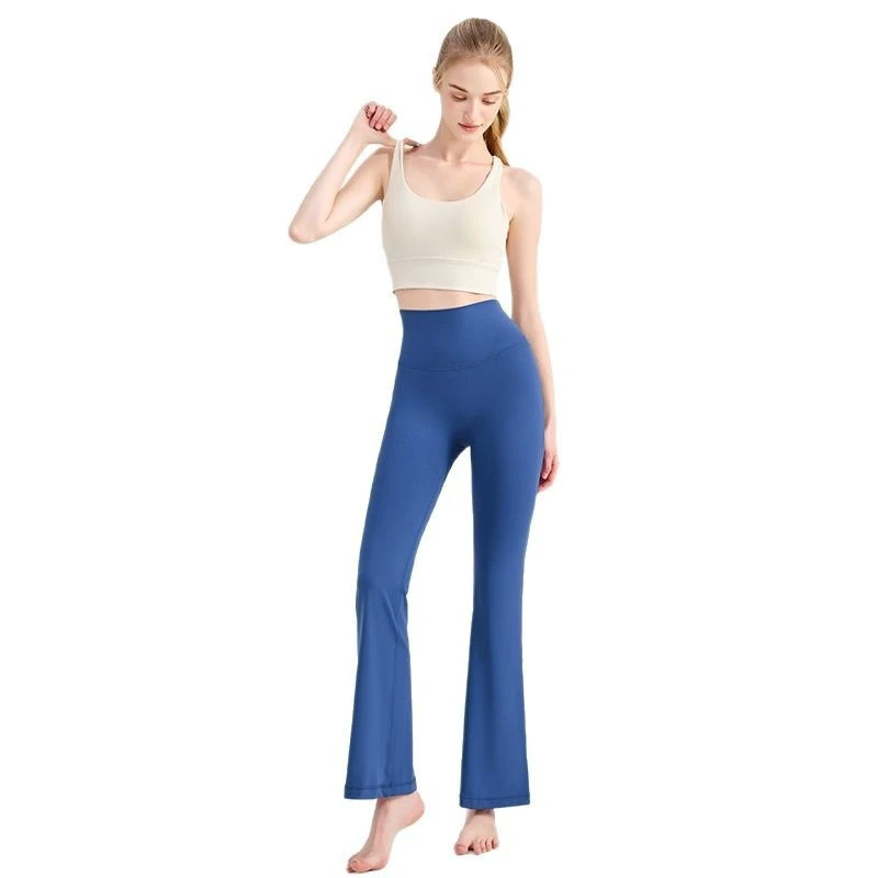 High-waisted Yoga Pants Butt-Lifting Effect Boot Cut SKINNY Fit Breathable Elastic Waist Full-Length Dance Sports Fitness Summer