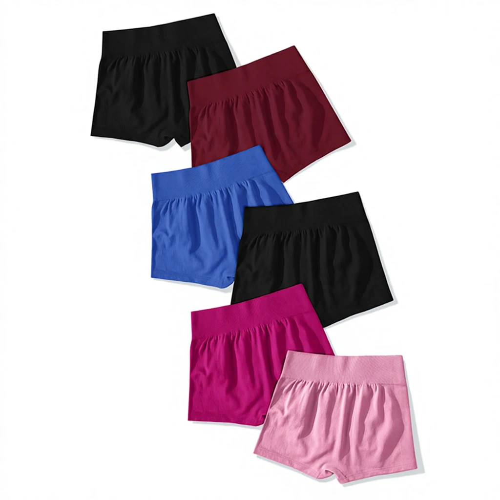 Wholesale 6pcs Multi Pack Woman Yoga Shorts High Stretchy Elastic Gymwear Butt Lifting Tight Sports Pants Customization