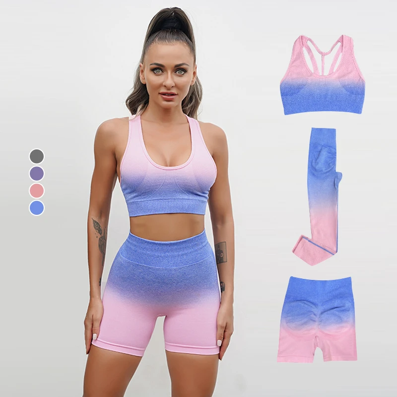 Women's Seamless Tie Dye Sportswear Outdoor Running High Waist Fitness Clothes Quick Dry Breathable Yoga Set
