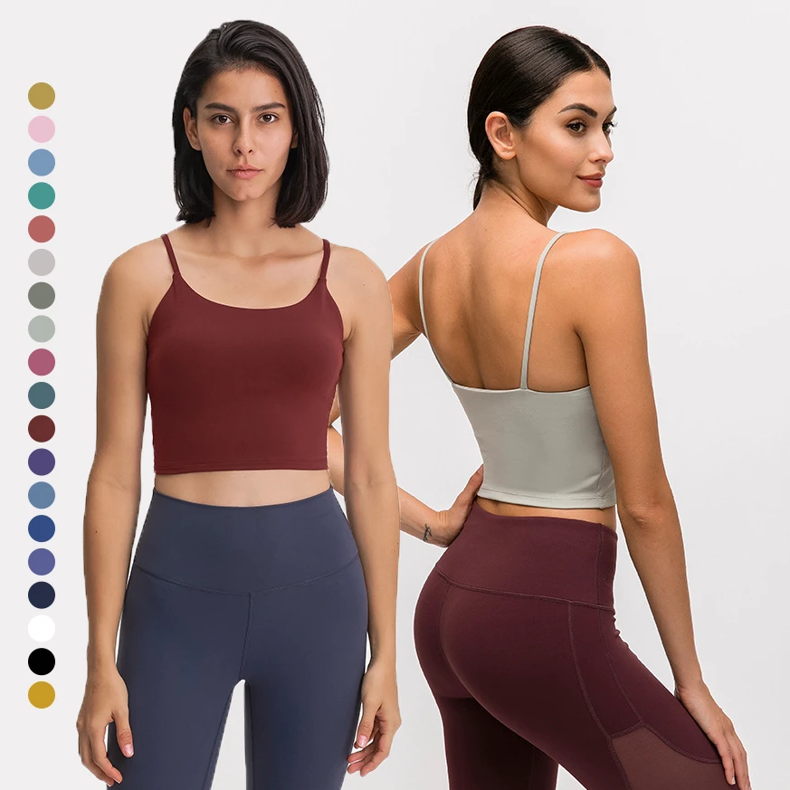 Custom Womens Tops Summer Crop White Workout Gym Tank Top Streetwear Sports Bra