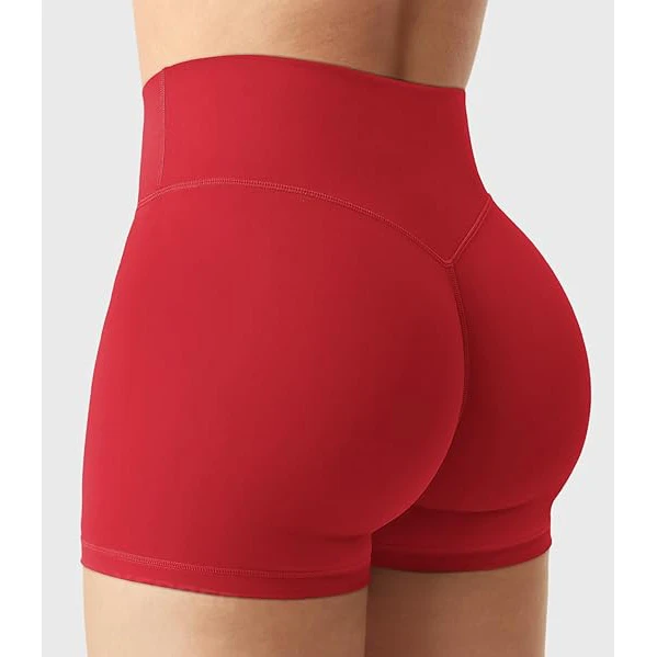 Yoga Booty Shorts High Waist Tummy Control Scrunch Lift Workout Fitness Soft Stretch Spandex Polyester Women Activewear