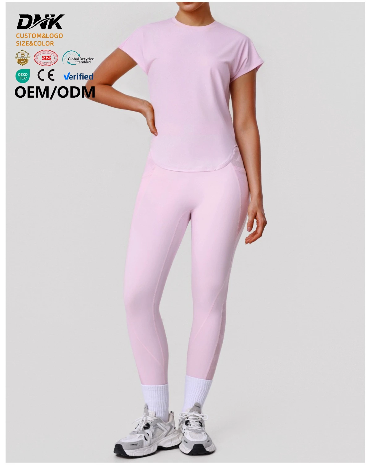 LD0021+LD0022 Yoga Set Soft Nylon/Spandex Quick Dry Seamless Breathable Four-Way Stretch Eco-Friendly Butt Lift High Waist