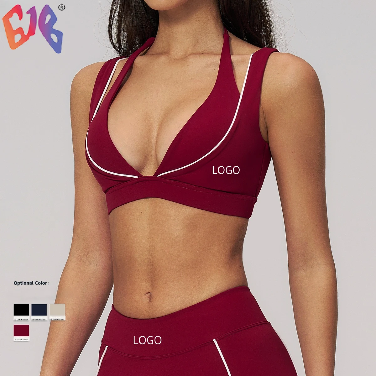 Color Block Naked Feel Yoga Sports Bra Women Backless Premium Outdoor Running Fitness Workout Activewear