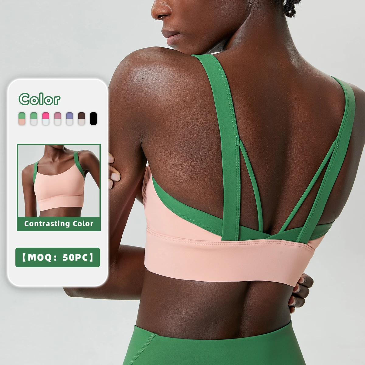 Hot Sale Strong Support Kitten Ears Fixed Cup Sports Bra Female Beauty Back Fitness Vest Yoga Bra