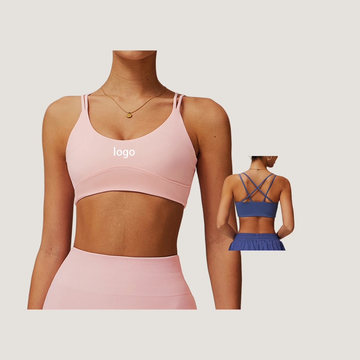 High Quality Backless Nude Feeling Yoga Crop Bra with Padded Sleeveless Breathable Sportswear Outfit Sport Bra for Women