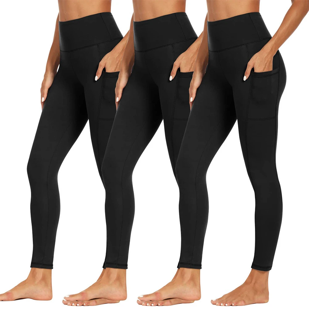 Women's Custom Fit Gym Fitness Leggings Sports Wear Solid Pattern Yoga Pants Wholesale Female Yoga Wear Women's Leggings