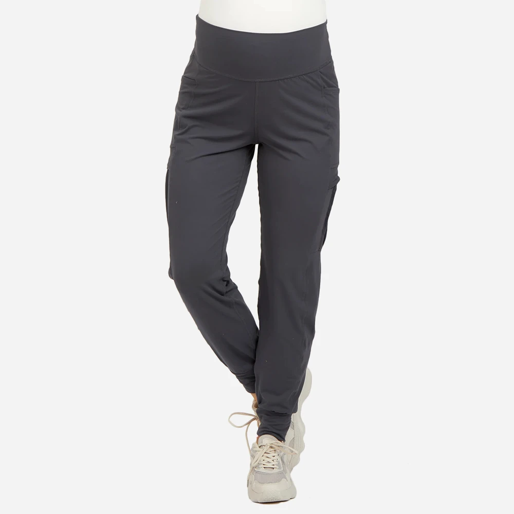 High Fashion Elastic Waist Side Pocket Maternity Pants Pregnant Woman