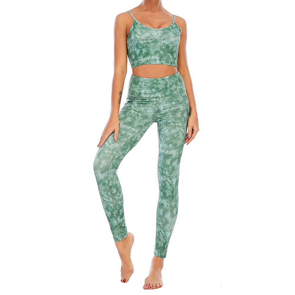 Women's Yoga Set Leopard Print Lace Washed High-Elastic 2-Piece Polyester/Cotton Breathable Plus Size Fitness Sportswear Adults
