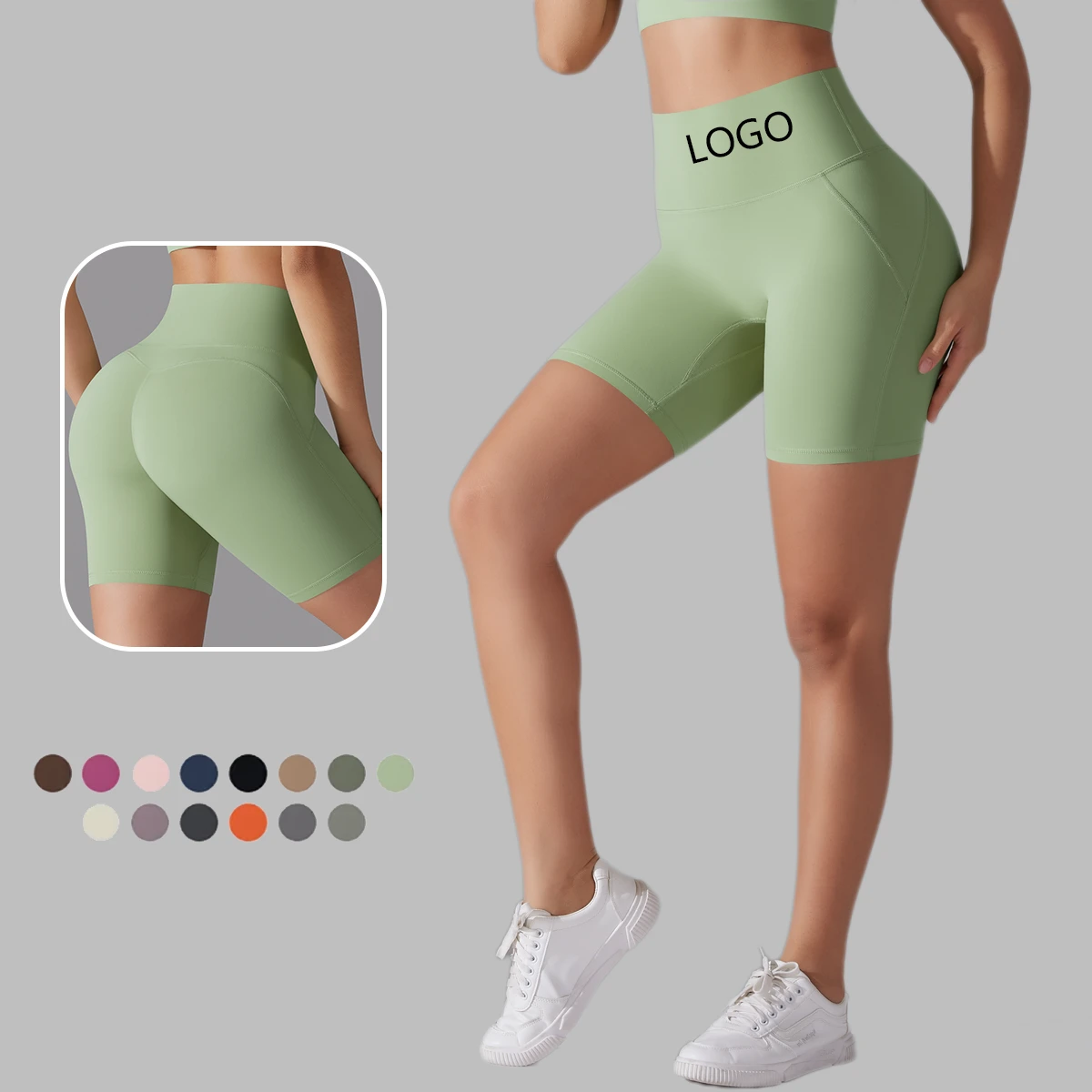 Wholesale of Women's Fitness Yoga Wear Seamless High Waist Sports Shorts High Elasticity Yoga Shorts