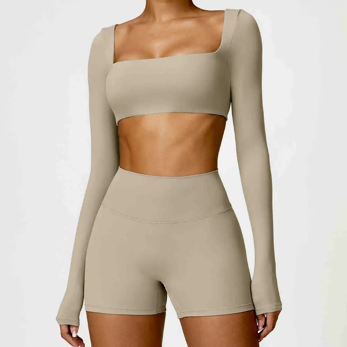 High-quality Fitness Clothing Gym Sportswear for Women Fitness Clothing Yoga Sets Sports Bras High-waisted Sets Long-sleeve