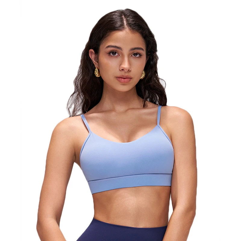 Women's Active High Support Breathable Crisscross Strap Solid Pattern Yoga Gym Sport Bra