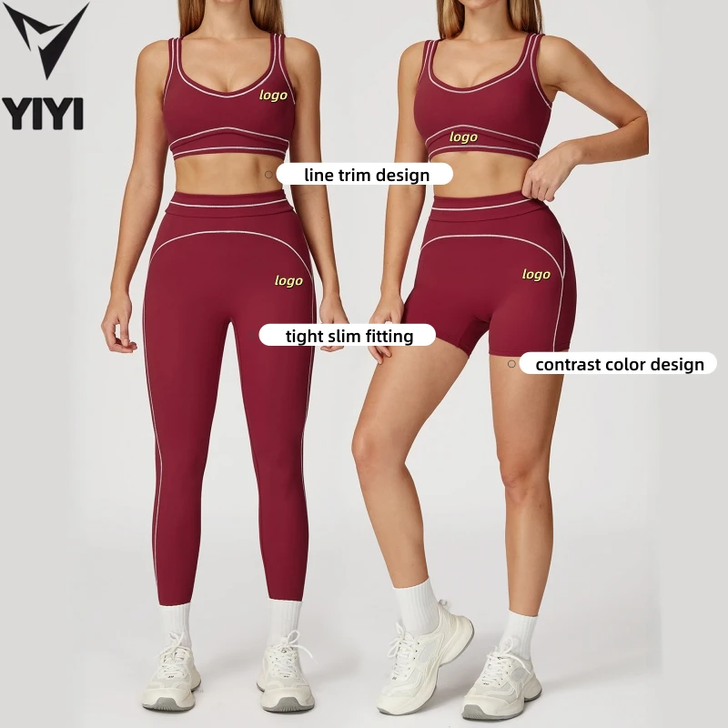 Custom logo Yoga 2025 High Quality Brand Active Wear Women Sports Bra and Leggings Gym Fitness Set Ladies 2 Pieces Yoga Sets