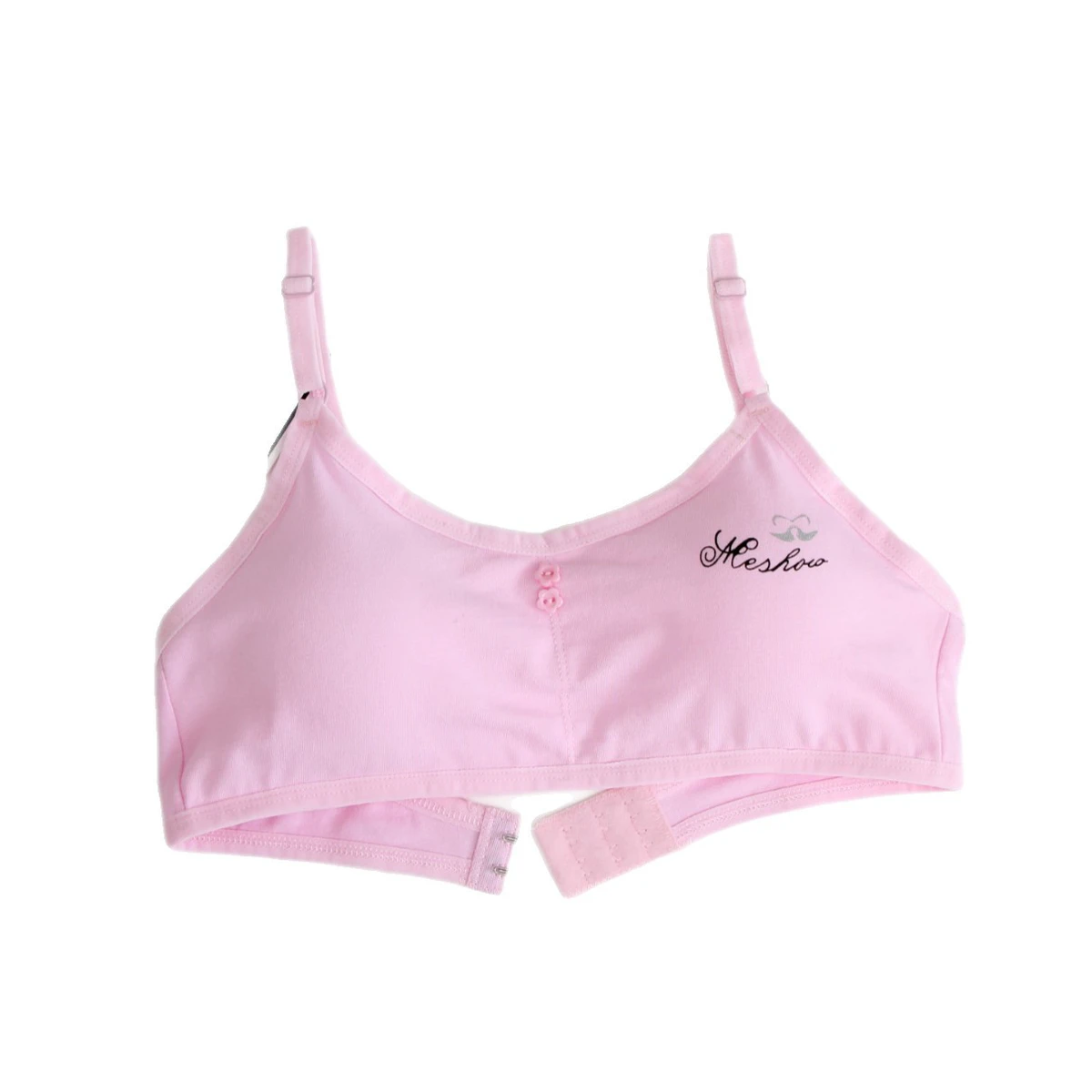 Manufacturer Direct Sales Breathable Pure Cotton Girl Bra 12-14-16 Years Development Period Sports Bra for Students