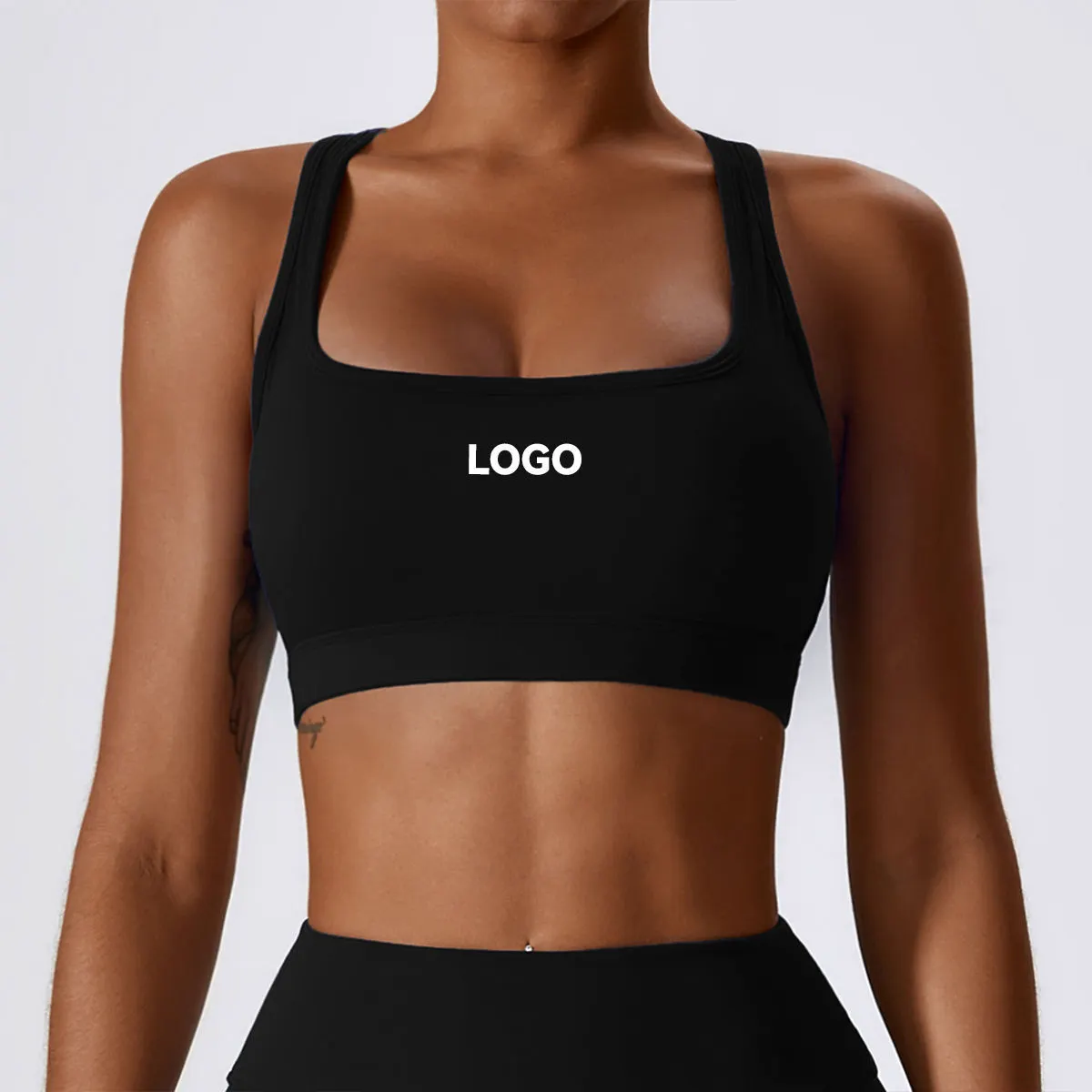 2025 Hollow Back Nylon Push Up Bra High Support Sports Bra Gym Running Tops Buttery Soft Yoga Bra Activewear