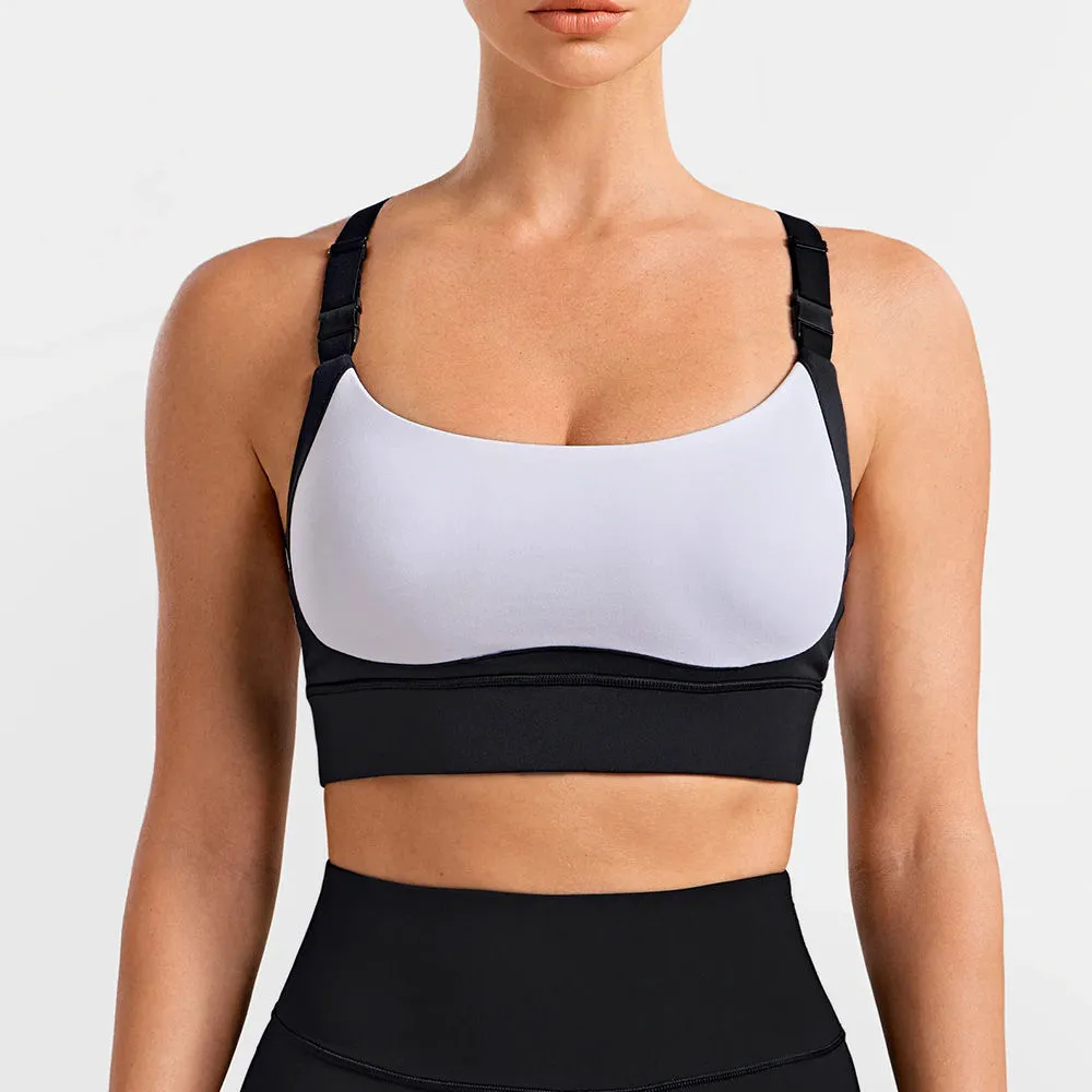 Wholesale Women's Simple Breathable Yoga Sports Bra with Adjustable Straps Medium Support for Gym Active Wear