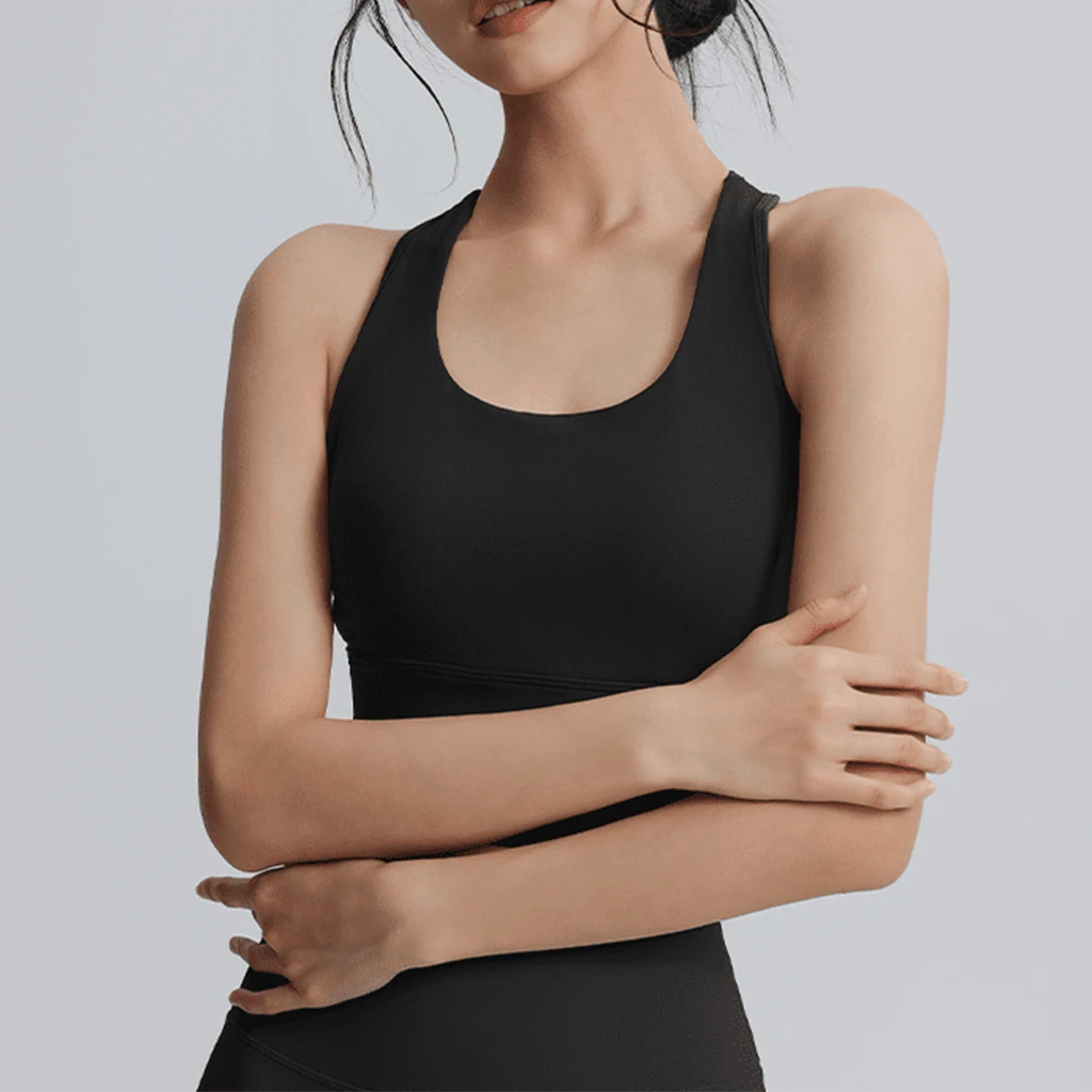Women's Breathable Elastic Yoga Suit Removable Pads Crop Top Tight Flared Leggings Pants 2 Piece Active Sportswear Sets