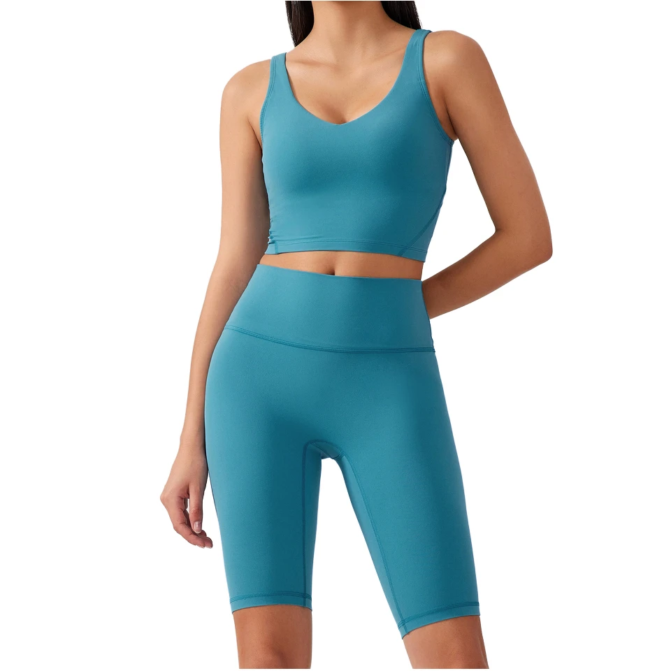 NQ SPORTS 2025 High Waist Gym Clothing New Yoga Shorts with Pockets Buttocks Push-up Tights for Fitness and Cycling