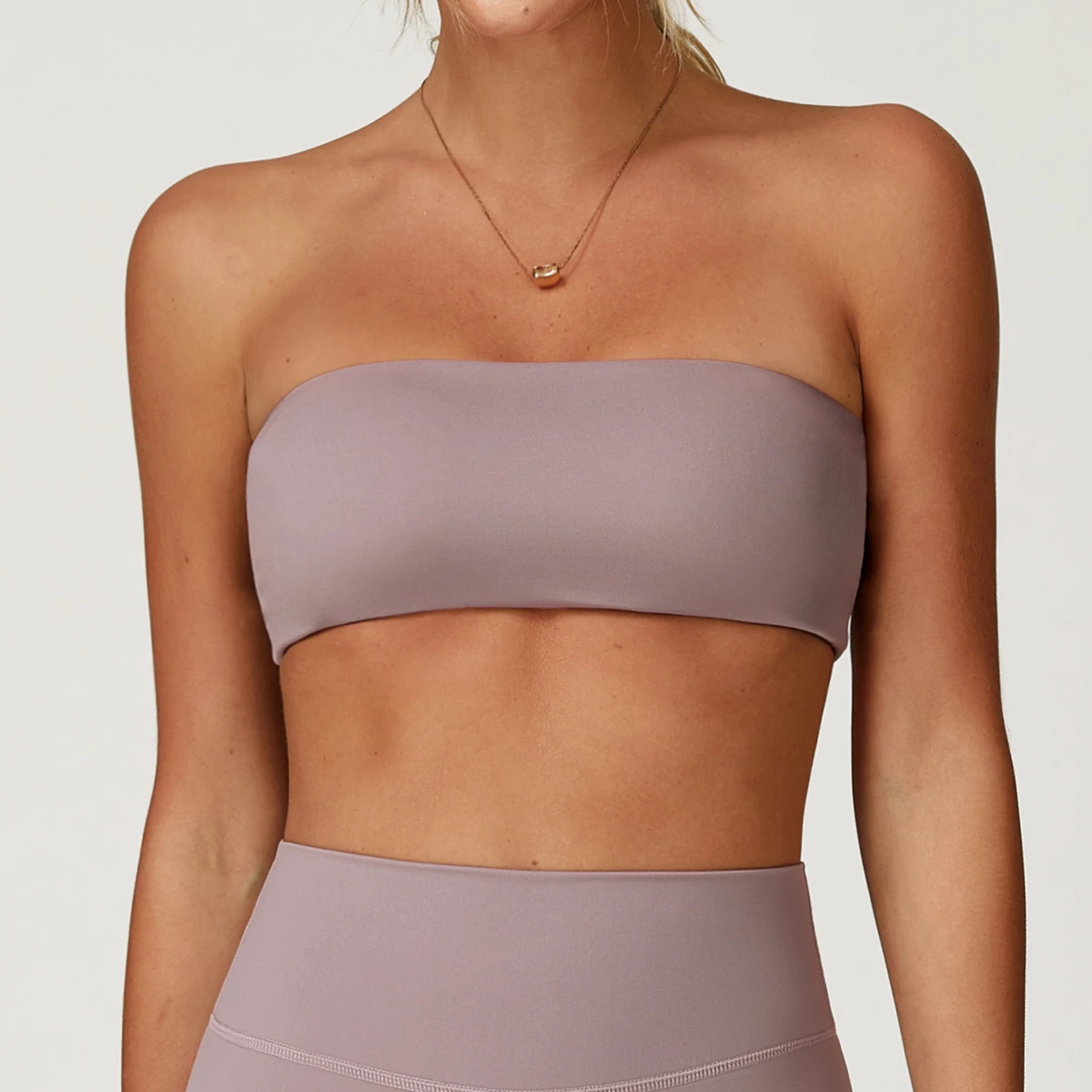 Seamless Bare-feel Sports Bra Anti-gape Strapless Bralette Fitness Top Tight-fitting Yoga Apparel