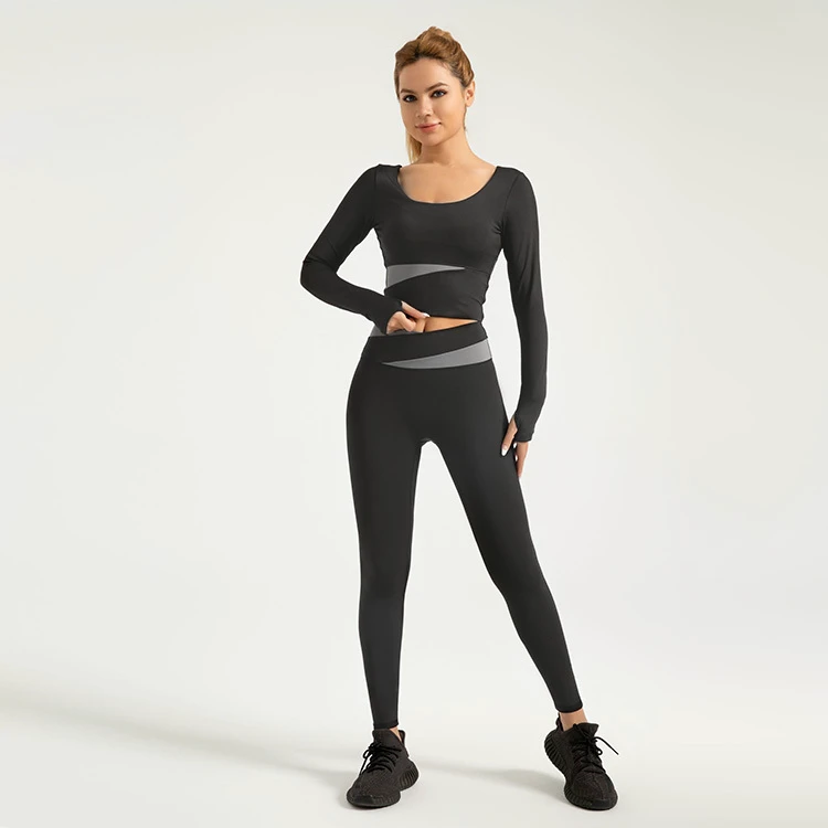 High Waist Butt Lifting Yoga Leggings Tummy Control Athletic Running Solid Pattern Eco-Friendly Four-Way Stretch Waterproof
