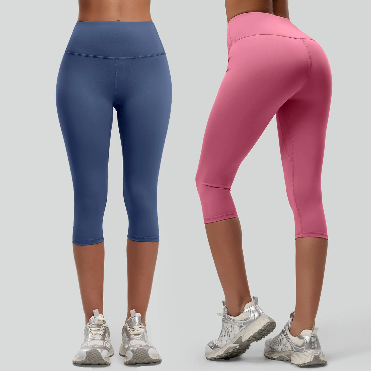 Hot Selling Women Fashion Solid Color Running Fitness Gym Clothes High Waist Yoga Leggings