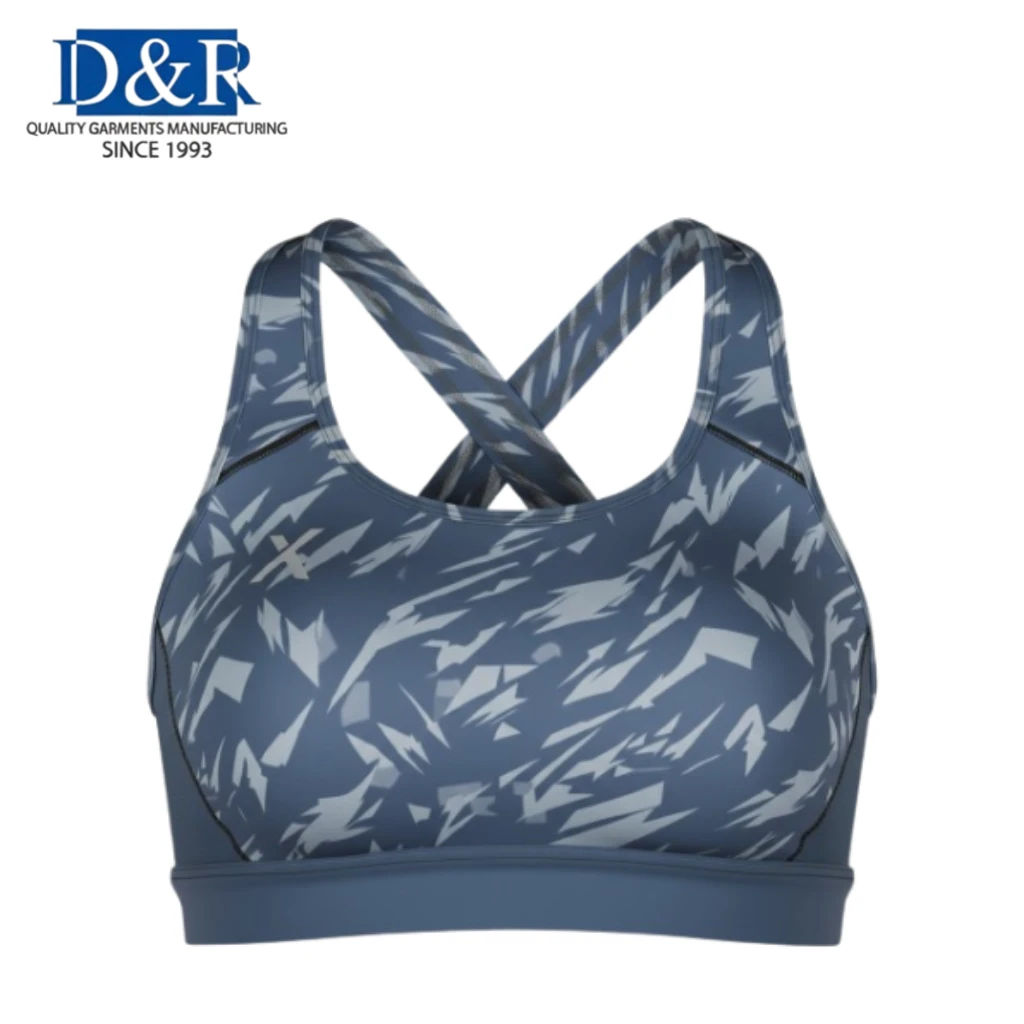 Top Seller Malaysia OEM Wireless Lace Sports Bra Yoga Fitness Top Women Gym Wear Breathable Activewear Floral Cup Wire Free
